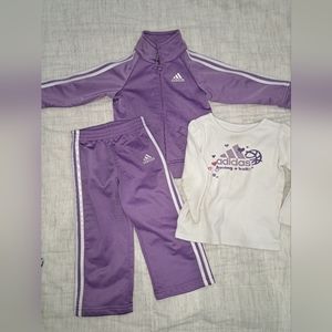 Purple Adidas track suit 18mo.